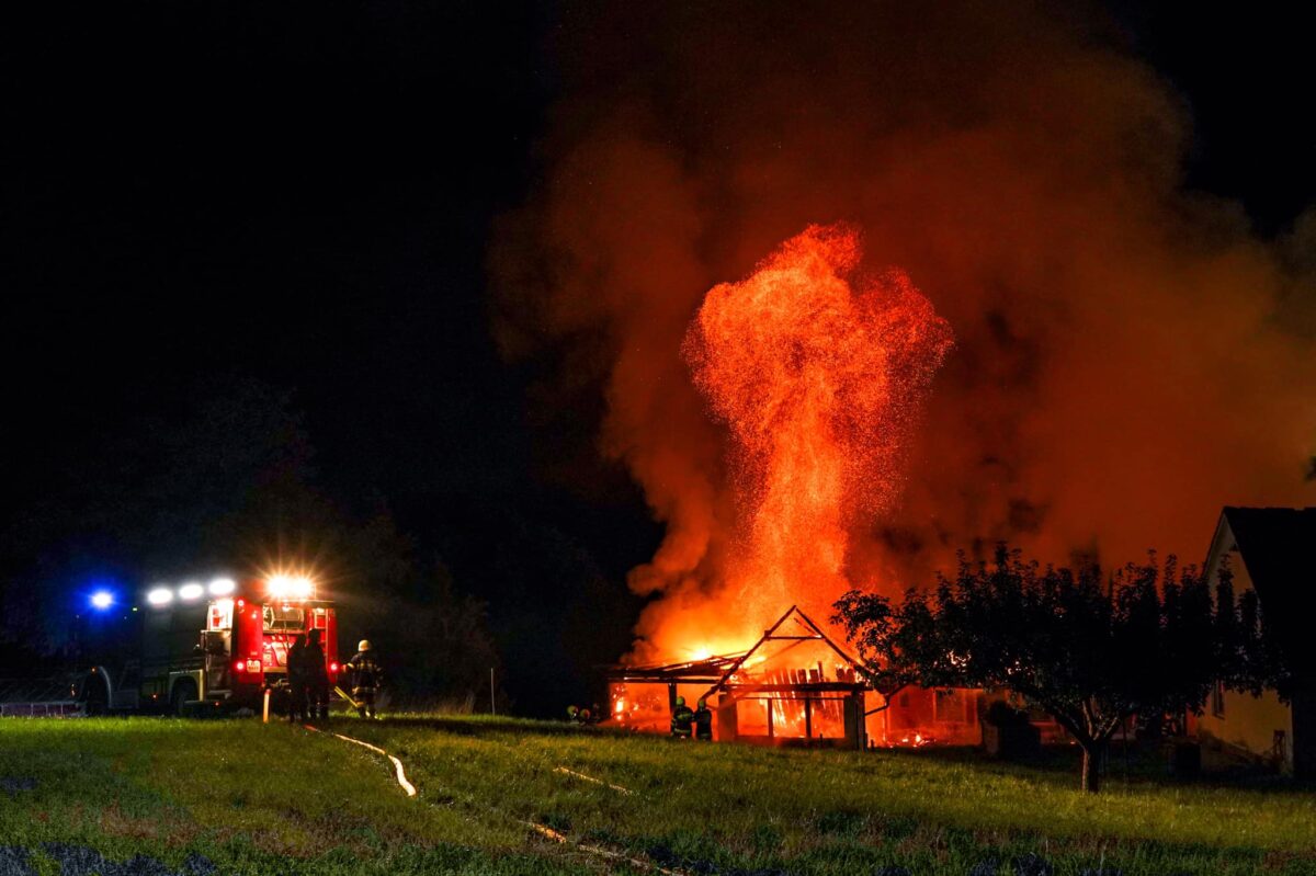 Haus im Vollbrand