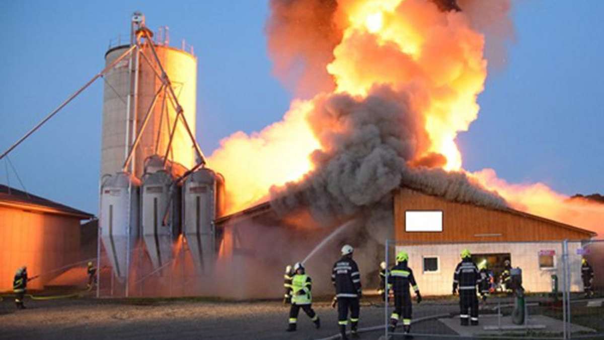 Großbrand Wirtschaftsgebäude