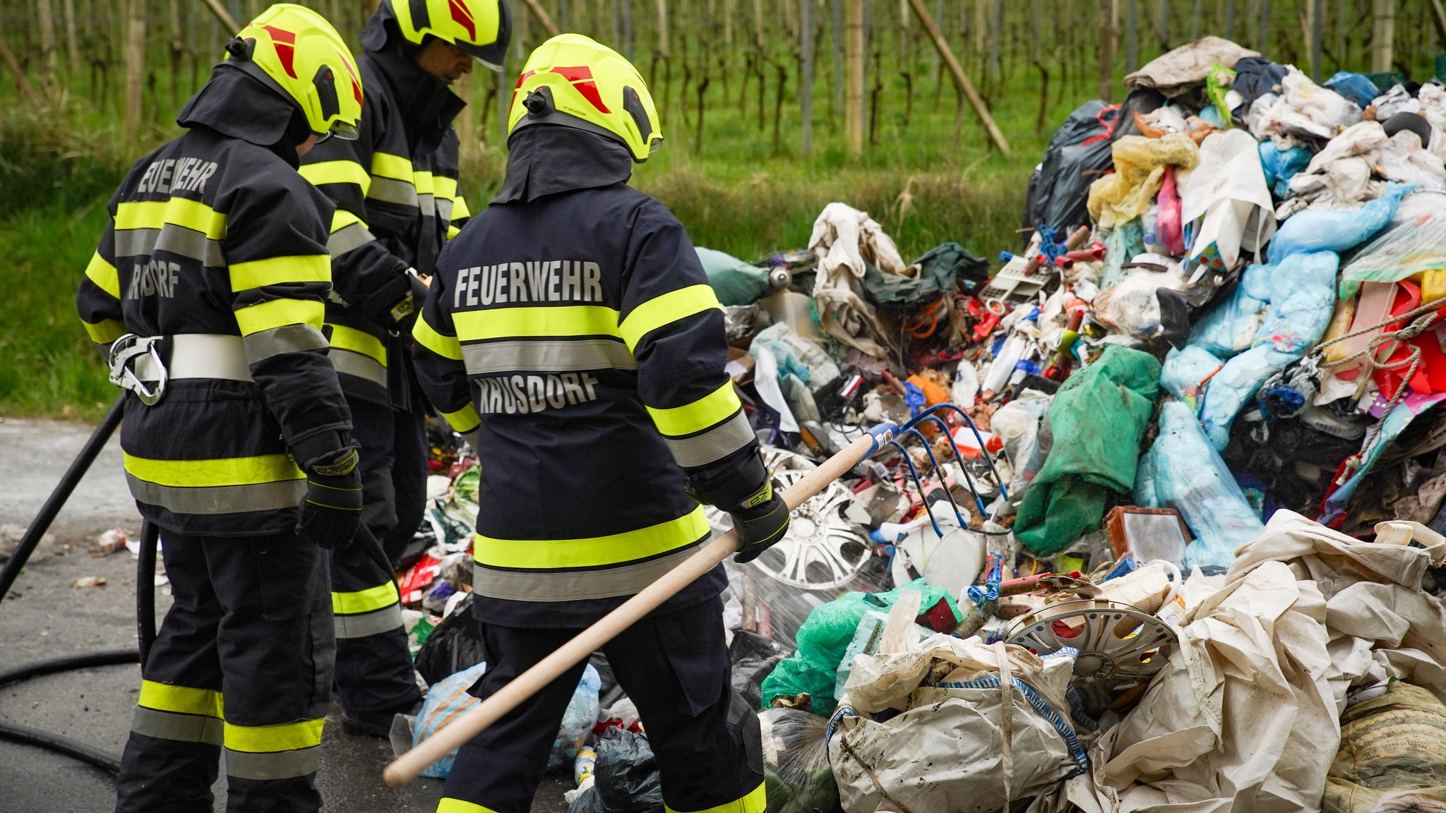 Rauchentwicklung im Restmüllwagen